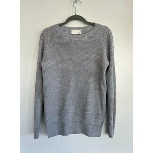 Aritzia Wilfred Free 100% Merino Wool Isabelli Sweater in Heather Light Grey, XS